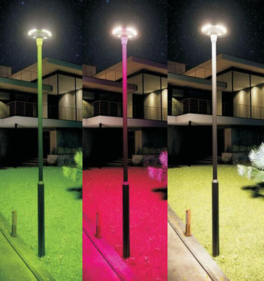 Lumières solaires de jardin à changement de couleur RGB LED Lumières solaires de jardin 800w Pour le patio de la cour
