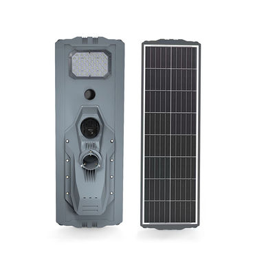 Éclairage de rue à panneau solaire à LED haute luminosité 5050 avec caméra 100W 200W 300W 400W 500W avec batterie au lithium fer phosphate de 75Ah
